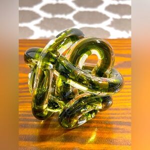 Murano Green Glass Accent Sculpture